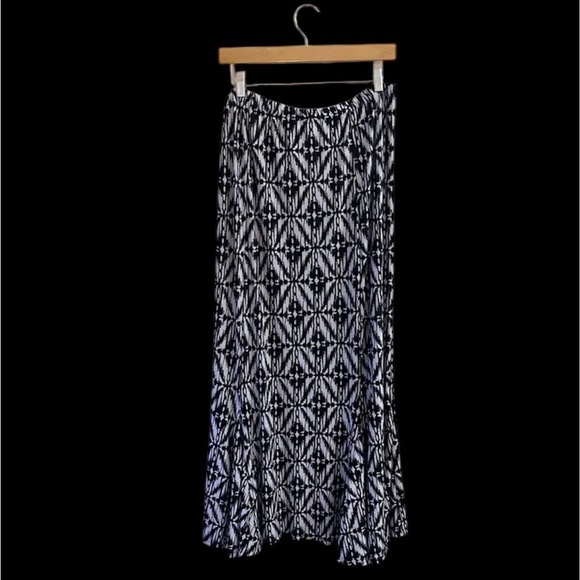 Midnight Velvet Flared Maxi Skirt Office Stretch Comfort - Picture 1 of 6
